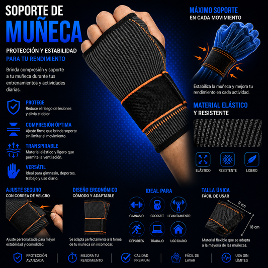 Munequera De Compresion + Banda Elastica