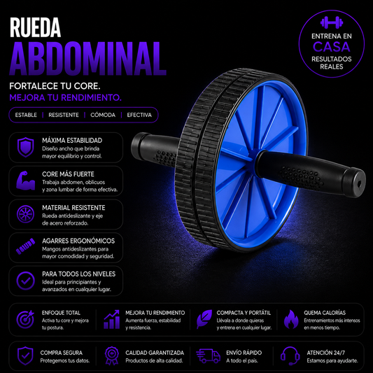 Rueda Abdominal Silenciosa para Entrenamiento de Fuerza